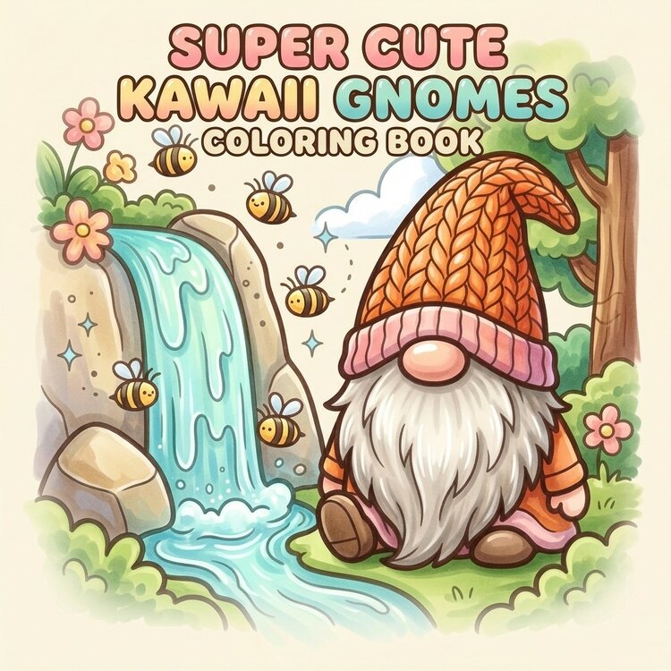 Findit Color - Coloring Book - Super Cute Kawaii gnomes FITCCB10005