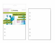 CraftEmotions WaterColorCard - bril. Ringband wit 10 vl 14,5x20,5cm - 350 gr - 6 Ring A5