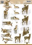 3D Knipvel - Jeanines Art - Deer  cd10590