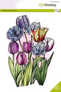 CraftEmotions clearstamps A5 - Bloesem - Tulpen GB Dimensional stamp