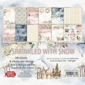 Craft&amp;You Sprinkled with Snow Small Paper Pad 6x6 24 vel CPB-SWS15