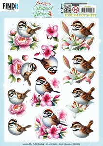 3D Pushout Sheet - Berries Beauties - Whispers of Nature - Brown SB11092