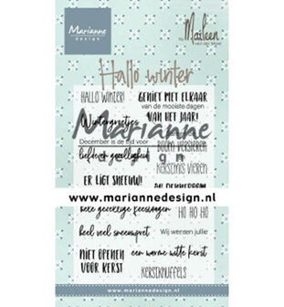 Clear stamp Hallo winter by Marleen&nbsp;CS1036