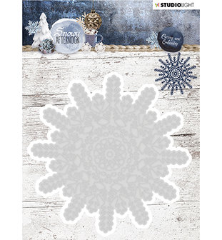 STENCILSA216 - Studio Light - Cutting and Embossing Die Cut, Snowy Afternoon nr.216
