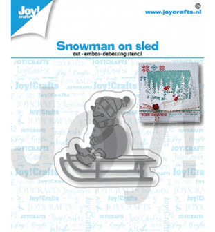 Joy! stencil-  Sneeuwpop op slee - &nbsp;6002/1420