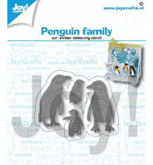 Joy! stencil-  Pingu&iuml;nfamilie  &nbsp;6002/1417
