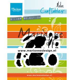 Marianne desgn - CR1498 Craftables stencil -Bunny by Marleen