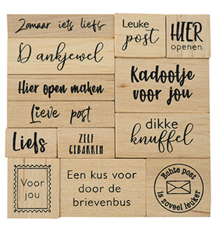 Marianne desgn - CS1075 Houtstempel set &ndash; Kadopost