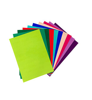 Fluweel Papier zelfklevend 10 vellen A4 Intensieve kleuren 8011/0003
