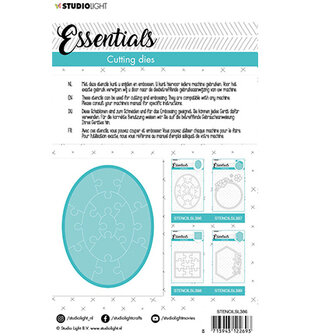 Studio Light Embossing -  SL Cutting Die Small shape oval puzzle Essentials nr.386