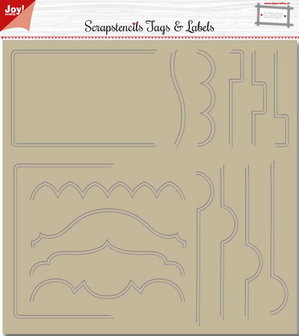 Joy craft- Polybesa Scrap stencil -  tab borders 6002/0883 
