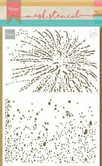 Marianne D Craft Stencil -Tiny&lsquo;s Bubbels en sterretjes PS8109 21x15cm