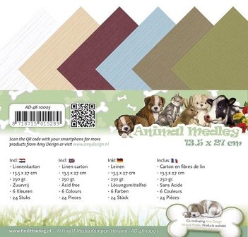 Animal Medley Linnenpaket vierkante kaart