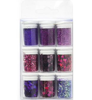 Glitter set  12194-9406 - Purple  assorted