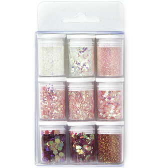 Glitter set  12194-9407 - Pink  assorted