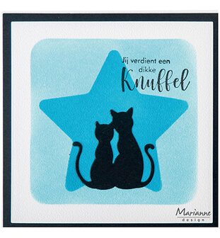 Marianne D Mask Stencil - A4 Squares &amp; stars PS8114 21x30cm