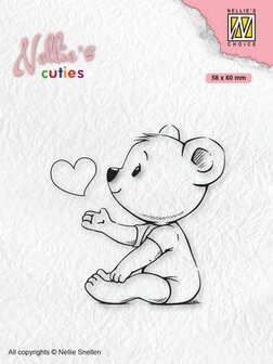 Nellies Choice Clearstempel - Cuties Love you mama NCCS009 58x60mm