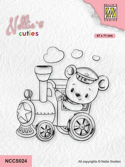 Nellies Choice Clearstempel - Cuties Trein NCCS024 67x71mm