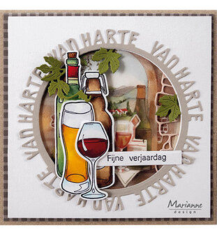 Marianne D Craftable CR1560 - Van harte cirkel By Marleen (NL)  120x160mm