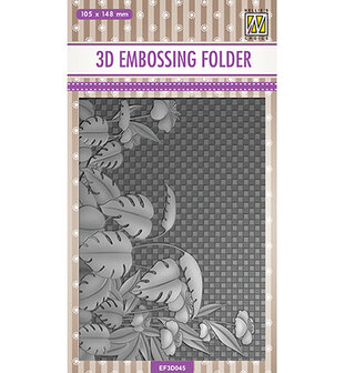 Nellie&lsquo;s Choice 3D Emb. folder - Monstera EF3D045 A6