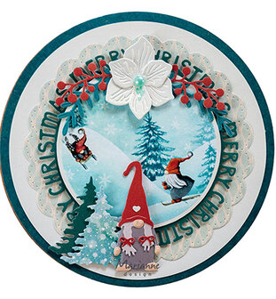 Marianne D Craftable CR1595 - Merry Christmas circle by Marleen