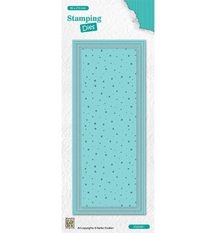 Nellie&lsquo;s Choice Stamping Die slimline Dots &amp; stars STAD002 90x120mm