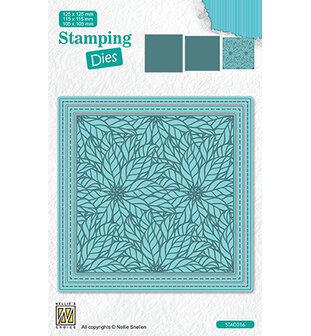 Nellie&lsquo;s Choice Stamping Die - Vierkant Kerstster STAD016 125x125mm