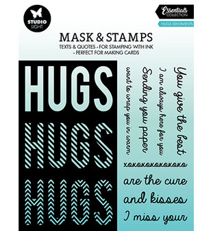 Studio Light Mask &amp; Stamp Essentials nr.01 Hugs  SL-ES-MST04 155x155mm