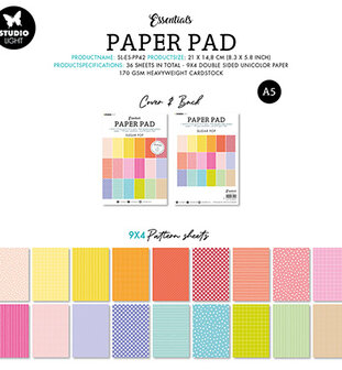 Studio Light Paper Pad Essentials Patterns Sugar Pop SL-ES-PP42 210x148mm