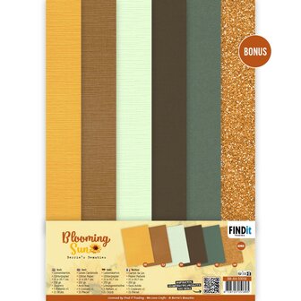 Linen Cardstock Pack - Berries Beauties - Blooming sun - A4 BB-A4-10016