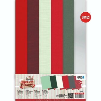 Linen Cardstock Pack - Yvonne Ceations - Floral Christmas- A4 YC-A4-10032