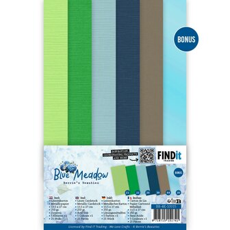Linen Cardstock Pack - Berries Beauties - Blue Meadow - 4K BB-4K-10015