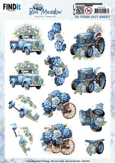 3D Pushout Sheet - Berries Beauties - Blue Meadow - Transport SB11030