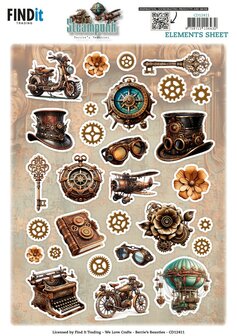 Cutting Sheet - Berries Beauties - Steampunk - Small Elements CD12411