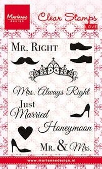 Marianne design, Clear Stamp Mr &amp; Mrs