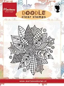 Marianne design, Clear Stamp  -  Doodle Poinsettia