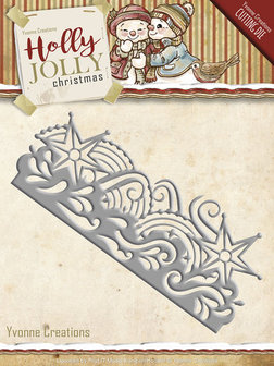 Holly Jolly - die: Snowflake Border