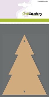 MDF basisvormen kerstboom (3 st) 13,5cm x 10cm x 3mm