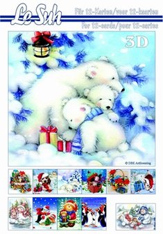 3-D Boek  kerst A5 boekje