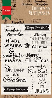 Marianne design, Clear Stamp christmas sentiments