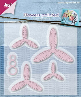Joy Crafts - Joy! stencil - Mery&#039;s bloemen puntig (5) 6002/0596