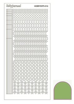 Hobbydots sticker - Mirror - Lime STDM16C