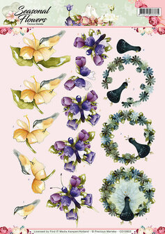3D Knipvel - Precious Marieke - Seasonal Flowers - Flora en Fauna