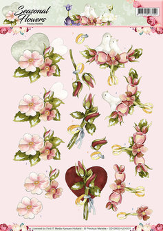 3D Knipvel - Precious Marieke - Seasonal Flowers - Huwelijk