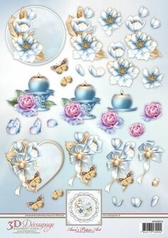 Ann&#039;s Paper Art - 3D Decoupage Sheet Frosted Florals