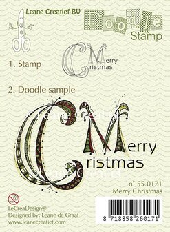 Doodle clear stamp Merry Christmas
