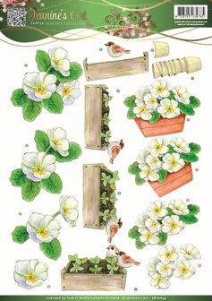 Jeanines Art - Garden Classics - 3D Knipvel - White Flowers