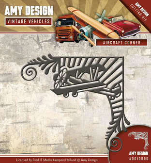 Die - Amy Design - Vintage Vehicles - Aircraft corner