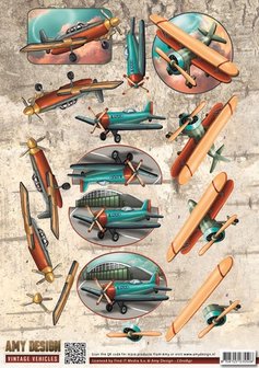 3D Knipvel - Amy Design - Vintage Vehicles - Planes
