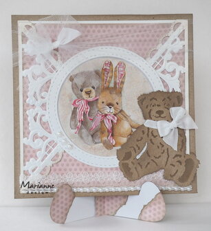 Marianne desgn - Creatables stencil - Tiny&#039;s teddy bear